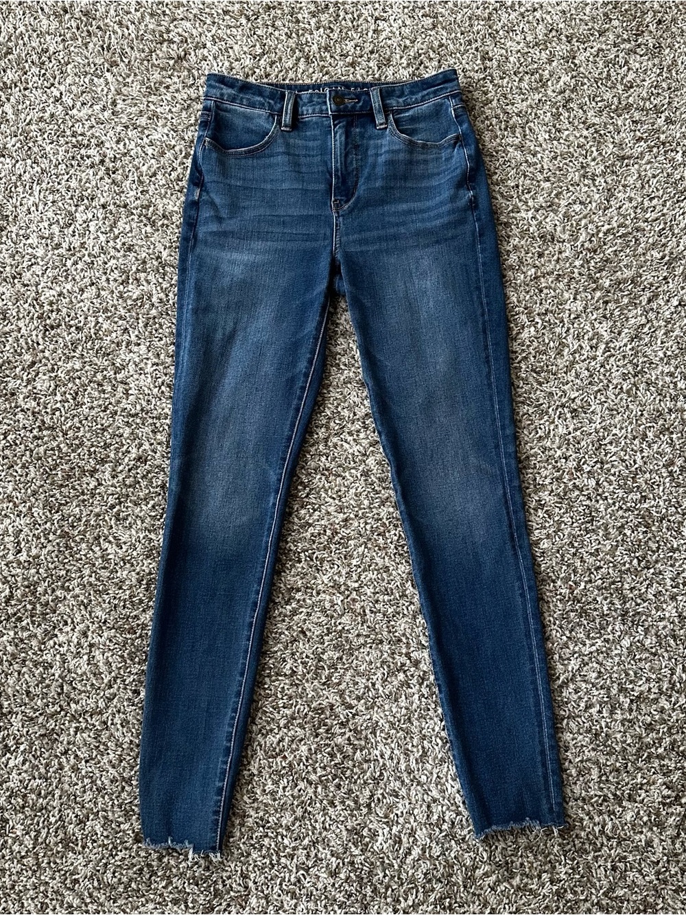American Eagle Outfitters Dream Super High-Waisted Jegging Monaco Blue Sz 4 Reg